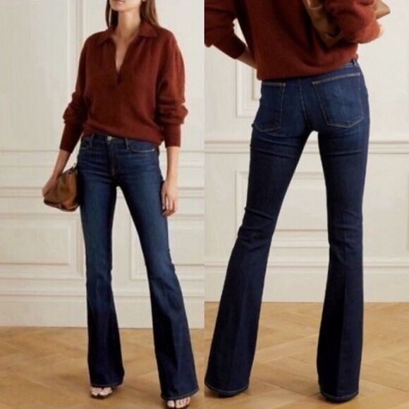 FRAME Le High Flare Jeans in Sutherland Size 24. Retail- $238 - Picture 1 of 8